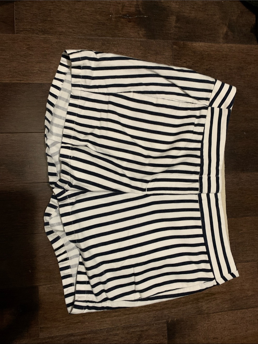 Striped Navy and White Shorts